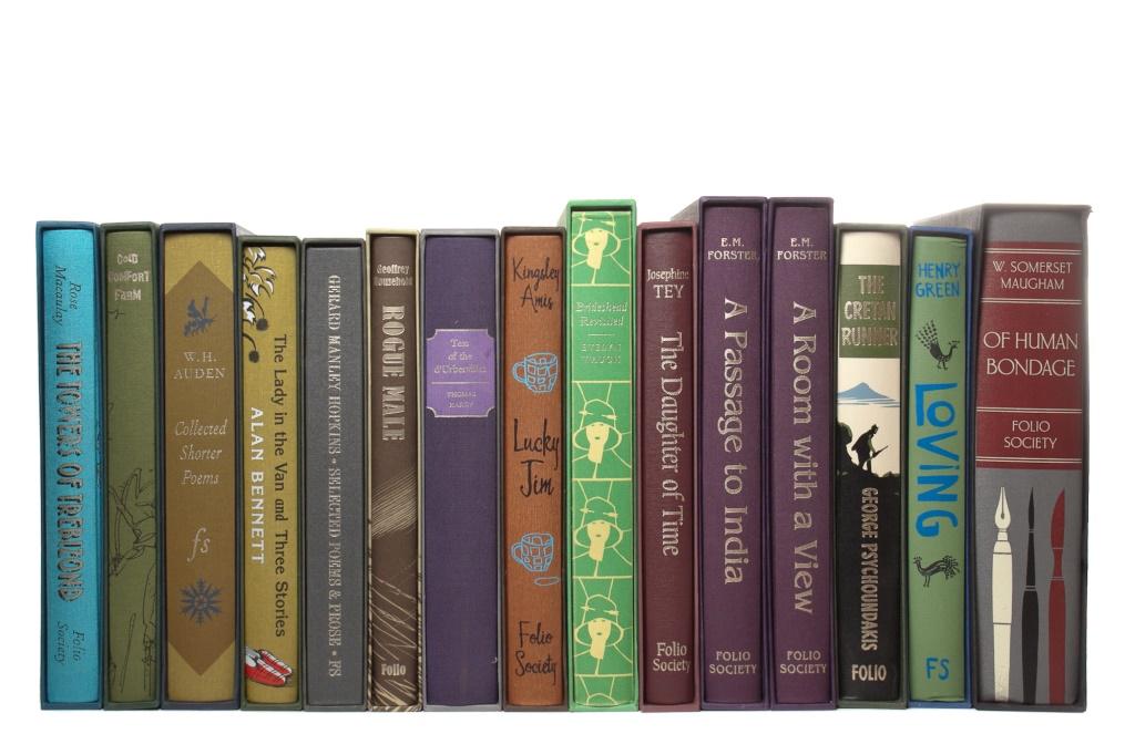 [FOLIO SOCIETY] ( 20TH C LITERATURE ) 15 VOLUMES: [FOLIO SOCIETY] ( 20th Century Literature ) A lot of 15 volumes including: Auden, W.H. COLLECTED SHORTER POEMS. 2006. Gilt lettered spine. Slip case. * Gibbons, Stella. COLD COMFORT FARM. 1977. Gilt l