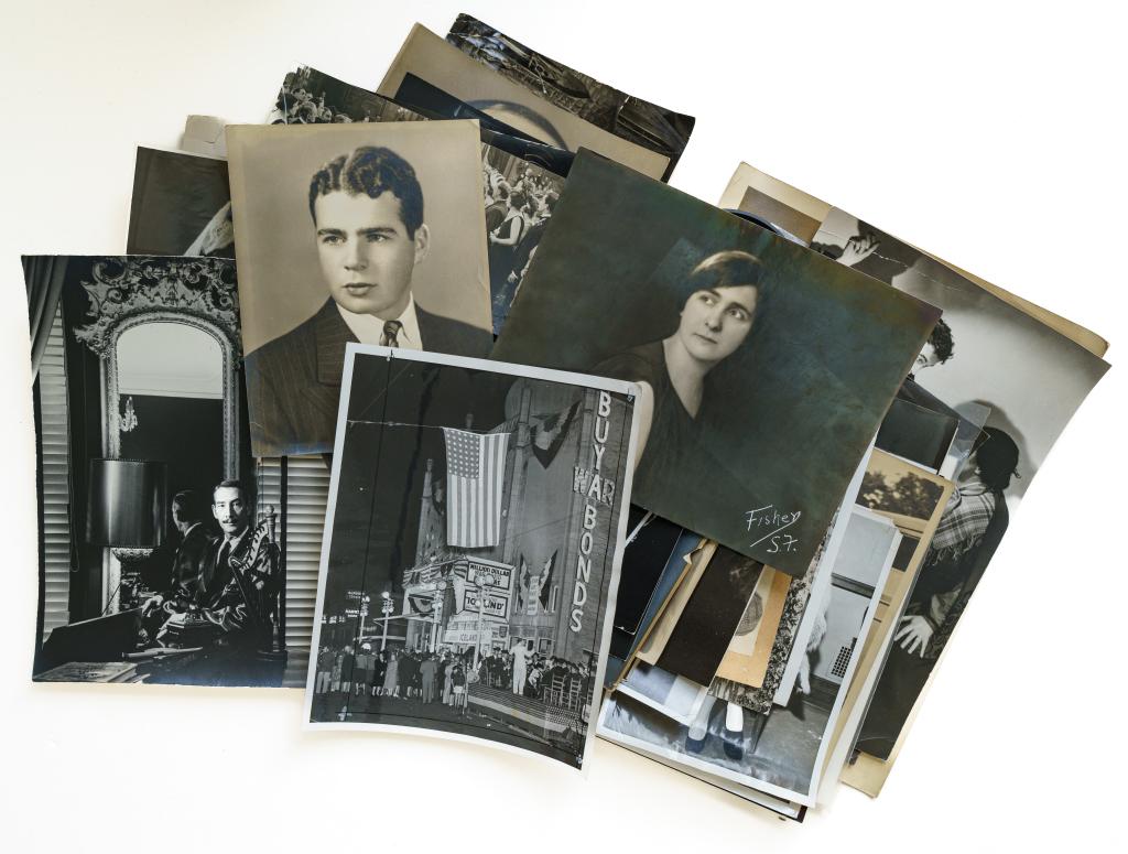 [ENTERTAINMENT] A LARGE COLLECTION: A collection of 65 entertainment and entertainers photographs from early to mid 1900s. Includes good studio portraits and press photos, images of performances, actors, and theatres, some manipulated o