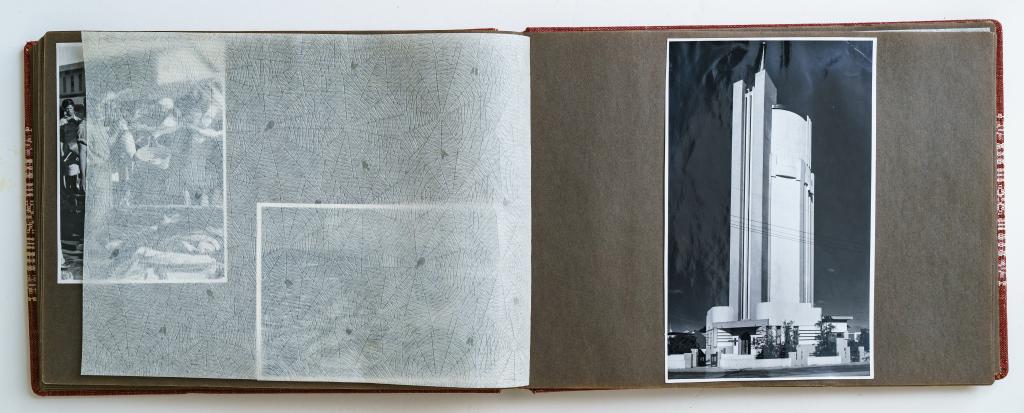 [ALBUMS] WEST INDIES 2 VOL: 2 Photography albums of West Indies travel sold together. Includes photographs of locals and landscapes. Oblong folio. Embroidered cloth cover. 26 x 37 x 3 cm 33 Gelatin Sliver prints. 12.3 x 17.5 to 