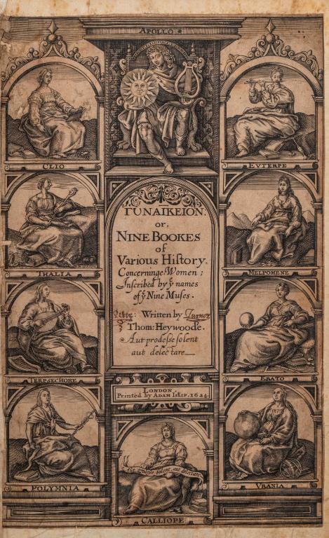 [ANTIQ] HEYWOODE, THOM. TUNAIKEION: HIST. OF WOMEN (1 of 4)