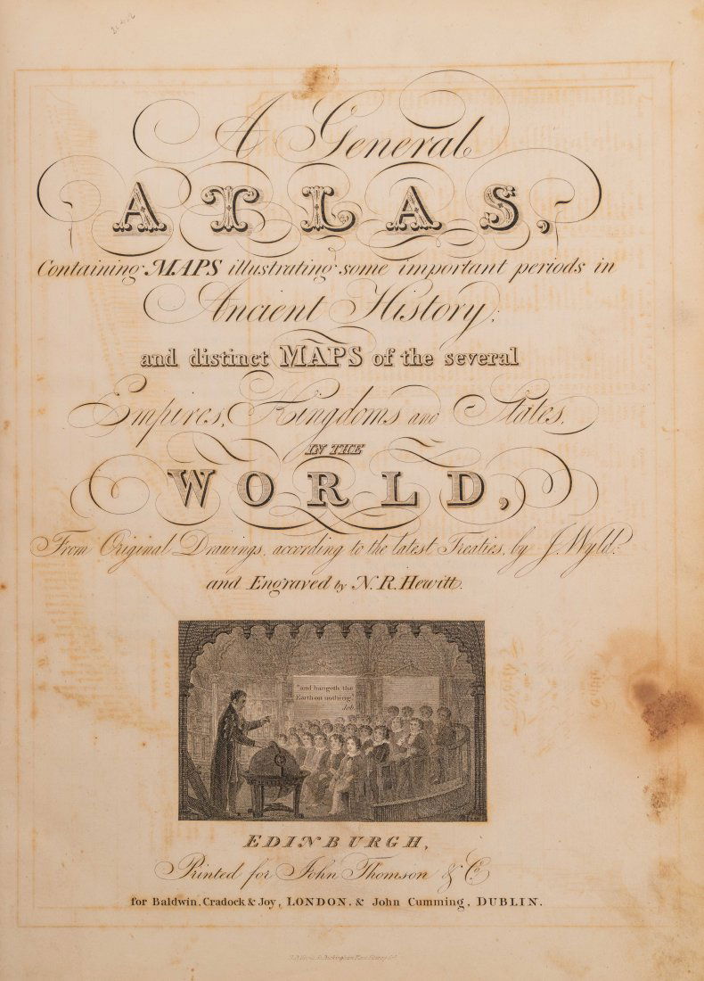 [ATLAS] WYLD HEWITT CABINET ATLAS WITH MAPS (1 of 6)