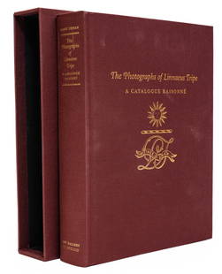 DEWAN, J. LINNAEUS TRIPE CATALOGUE RAISONNE. 2003: Dewan, Janet. THE PHOTOGRAPHS OF LINNAEUS TRIPE: A CATALOGUE RAISONNE. Toronto: Art Gallery of Ontario, 2003. Quarto. Full red cloth boards. Upper with gilt stamp and gilt lettering. Spine with gilt l