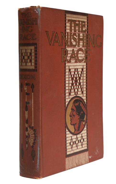 DIXON, J. K.; WANAMAKER. THE VANISHING RACE. 1914: Dixon, Joseph K.; Wanamaker, Rodman. THE VANISHING RACE: THE LAST GREAT INDIAN COUNCIL. New York: Doubleday, Page & Company, 1914. Quarto. Full red decorative cloth. Upper with gilt lettering, pictori