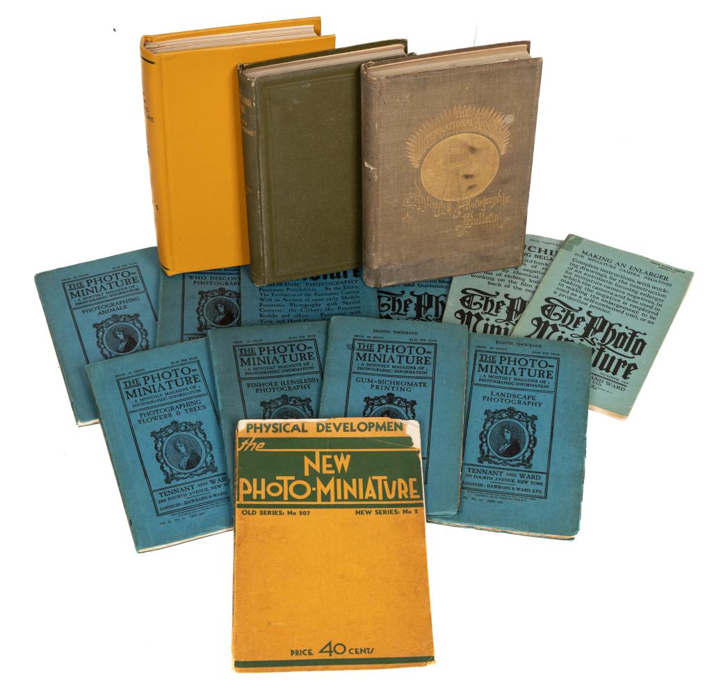 [JOURNALS] LOT OF 14 SOLD TOGETHER: JOURNALS. A lot of 14 photography journals sold together. Generally good condition, various imperfections. Including: Scandlin, W.I. [editor]. THE INTERNATIONAL ANNUAL OF ANTHONY'S PHOTOGRAPHIC BULLET
