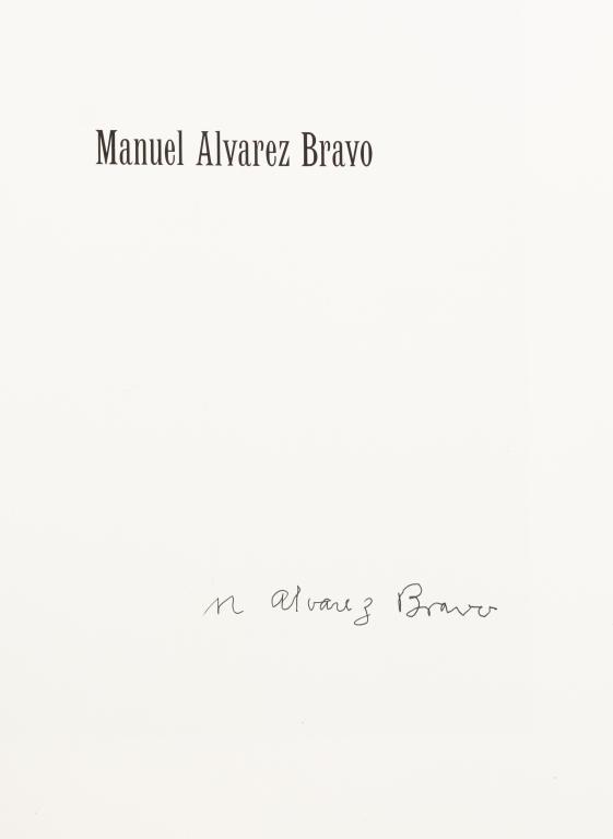 BRAVO, MANUEL ALVAREZ. LOT OF 3 VOLUMES, SIGNED (1 of 7)