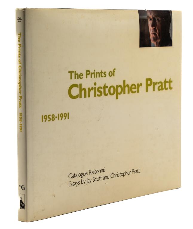 PRATT, CHRISTOPHER. PRINTS 1958-91. 1991. SIGNED: Pratt, Christopher; Scott, Jay. THE PRINTS OF CHRISTOPHER PRATT 1958-1991. CATALOGUE RAISIONNE. Newfoundland/Toronto: Breakwater Books/Mira Godard Gallery, 1991. Oblong quarto. Full black cloth boards