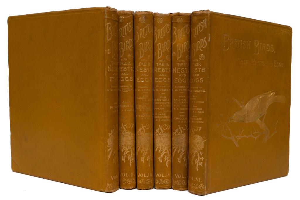 BUTLER, ETC.; FROHAWK. BRITISH BIRDS. 6V. 19TH C (1 of 3)