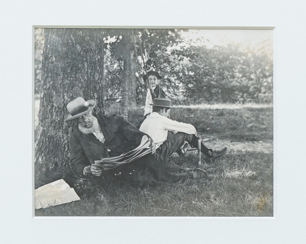 [VERNACULAR PHOTOGRAPHY] SILVER PRINTS: A interesting collection of 24 vernacular photographs. Mostly matted, a gallery lot. Includes artistic portraits, families, nature, and city life. Artist signed "C." 1870-1940s. Albumen, silver print,