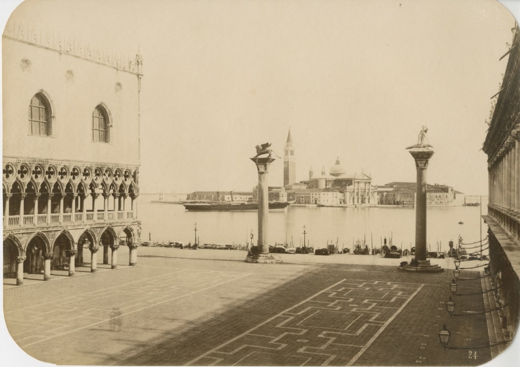 [ITALY] EARLY PHOTOGRAPHERS. LOT OF 8 PRINTS: ITALY. EARLY PHOTOGRAPHERS. A lot of 8 prints sold together. Albumens. Various photographers: Giorgio Sommer (Naples) [with additional blind stamp of J. Brecker, Florence]; Carlo Ponti (Venice); Naya