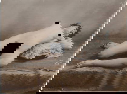 [NUDES] LOT OF 10 PRINTS SOLD TOGETHER: H.C.W. (Paris); others. FEMALE NUDES. A lot of 10 prints sold together. Printing out paper silver prints. Approx. 12 x 16 cm. Generally very good condition, various imperfections. *Additional images