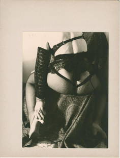 [NUDES] LOT OF 6 PRINTS SOLD TOGETHER: NUDES/EROTICA. A lot of 6 prints sold together. Silver prints mounted or tipped onto larger sheets. Prints: 11.5 x 17- 23 x 18 cm. Generally very good condition, various imperfections. *Additional