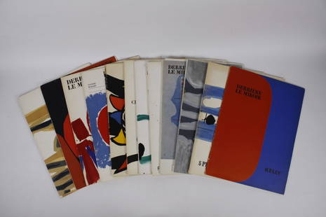 DERRIERE LE MIROIR. LOT OF 12 VOLS SOLD TOGETHER: Maeght, Aime. DERRIERE LE MIROIR. Paris: Maeght Editeur. A lot of 12 volumes sold together. Including: JOAN MIRO. Nos. 14-15. (Nov-Dec 1948) * F. FIEDLER. No. 129. (Oct 1961) * UBAC. No. 130. (Nov 196