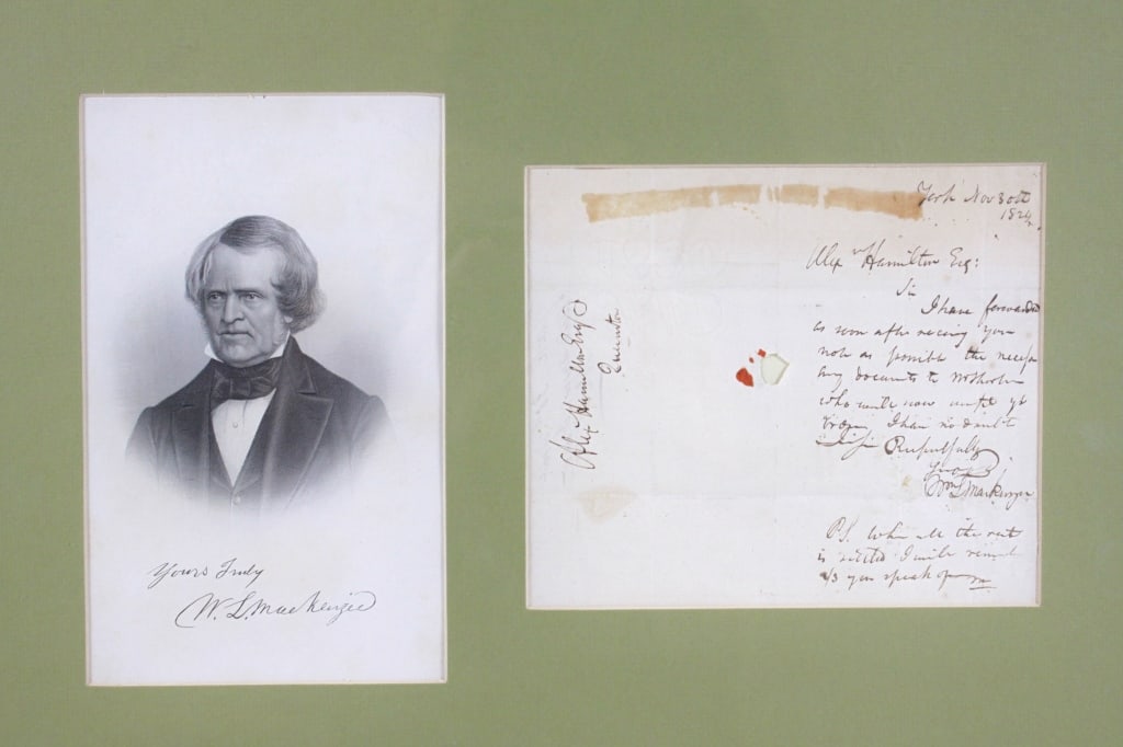 [MACKENZIE, WILLIAM L] HANDWRITTEN LETTER, 1824 (1 of 3)