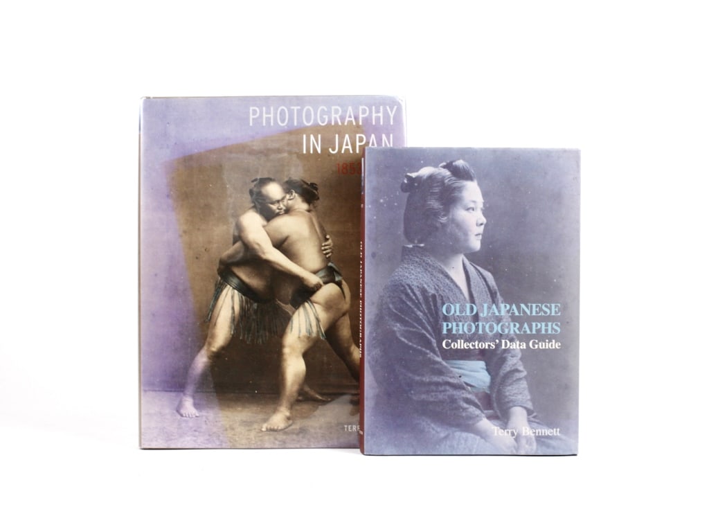 [BOOKS] JAPAN. LOT OF 2 VOLUMES SOLD TOGETHER: JAPAN. A lot of 2 volumes sold together. Including: Bennett, terry. OLD JAPANESE PHOTOGRAPHS: COLLECTORS' DATA GUIDE. London, Quaritch, 2006. 8vo, cloth boards, dust jacket. * Bennett, Terry. PHOTOGRA