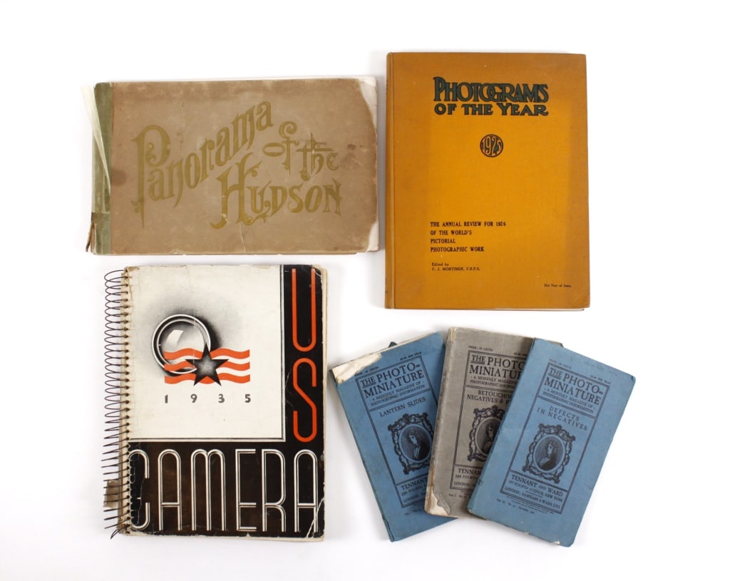 [BOOKS] PERIODICALS. LOT OF 4 SOLD TOGETHER: PERIODICALS. A lot of 6 volumes sold together. Including: Shear, G. Willard. PANORAMA OF THE HUDSON. "First photo-panorama of any river ever published." New York: Bryant Literary Union, 1888. Oblong q