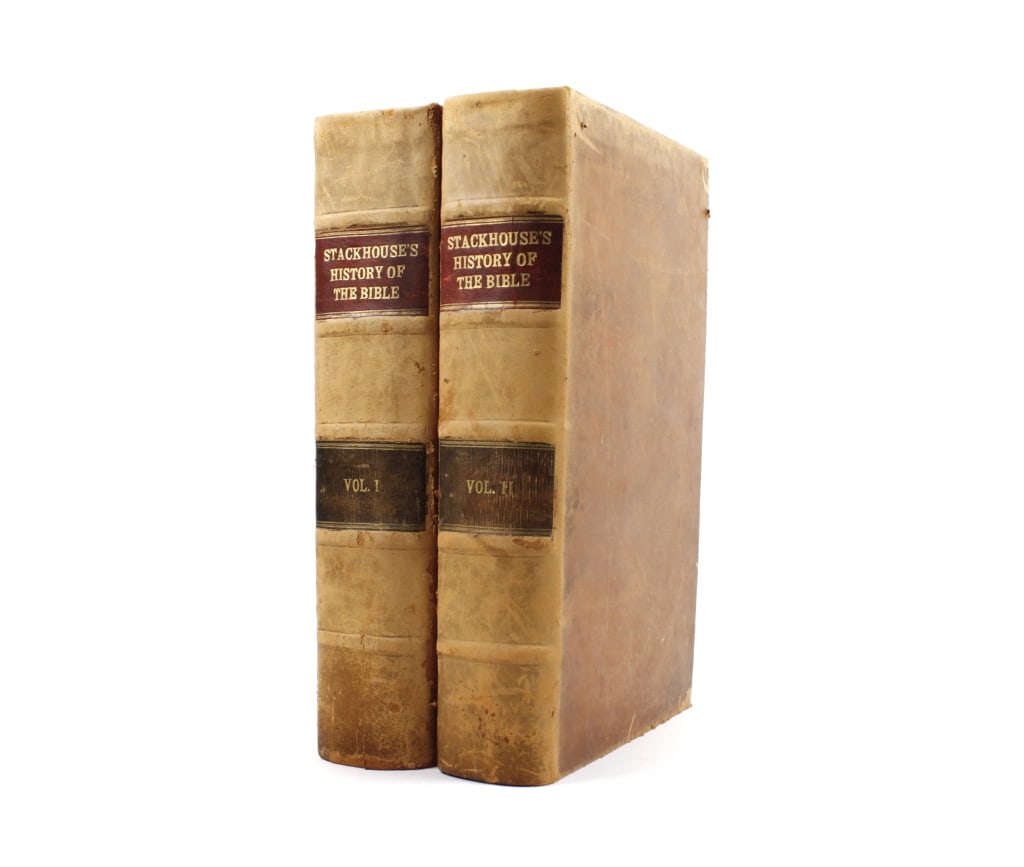 STACKHOUSE. NEW HISTORY OF THE BIBLE. 2 VOLS. 1752 (1 of 5)