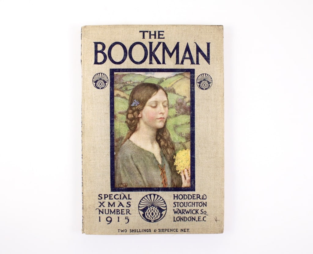 THE BOOKMAN. XMAS 1915. WITH ILLUS BY RACKHAM: THE BOOKMAN. SPECIAL XMAS NUMBER 1915. London/Toronto: Hodder & Stoughton, 1915. Quarto. Full cloth wraps, upper with mounted illustration. Illustrated with tipped-on colour plates, including frontisp