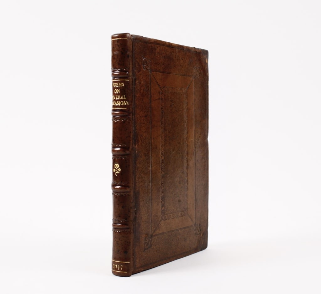 (FENTON) POEMS ON SEVERAL OCCASIONS. 1717: (Fenton, Elijah) POEMS ON SEVERAL OCCASIONS. London; Bernard Lintot, 1717. 8vo. Full paneled calf boards. Spine, rebacked, with 5 raised bands, gilt lettering. Gilt rolls on board edges. Handcoloured 