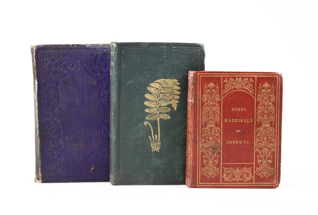 [COLOUR PRINTING] LOT OF 3 VOLUMES SOLD TOGETHER: COLOUR PRINTING. A lot of 3 volumes sold together. All 12mo, decorated cloth boards. Including: Mudie, Robert. THE EARTH. London: Thomas Ward & Co., 1837. Colour vignette on title. Binding worn, first