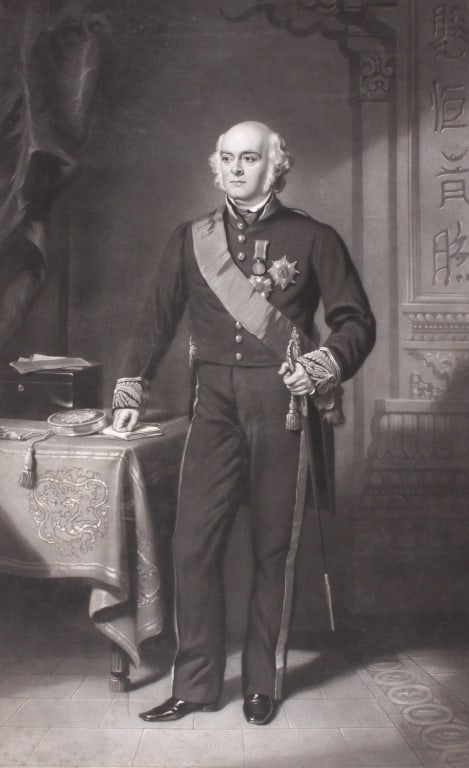 GRANT; FAED. JAMES BRUCE EARL OF ELGIN. 1864: Grant, F. (after); Faed, James. JAMES BRUCE. THE RIGHT HONOURABLE THE EARL OF ELGIN AND KINCARDINE, K.T., G.C.B. London: Henry Graves & Co., 1864. Engraving. Print: 26" x 16"; sheet: 29" x 17". Genera