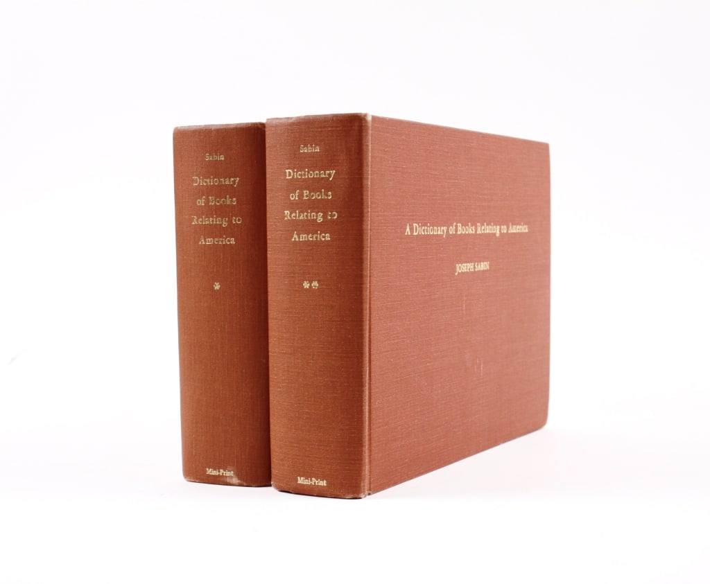 SABIN. DICTIONARY OF BOOKS RELATING TO AMERICA. 2V (1 of 2)