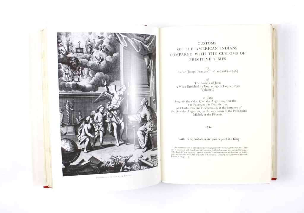 LAFITAU. CUSTOMS OF AMERICAN INDIANS. 1974 (1 of 6)