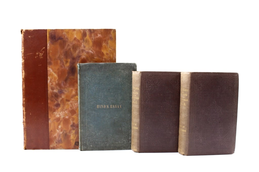 [CANADIANA] LOT OF 4 VOLUMES SOLD TOGETHER: CANADIANA. A lot of 4 volumes sold together. Including: Warburton, Eliot. 2 vols: HOCHELAGA; OR, ENGLAND IN THE NEW WORLD. London: Henry Colburn, 1846. 2nd ed. 8vo, cloth boards. * Hind, H.Y. ESSAY ON