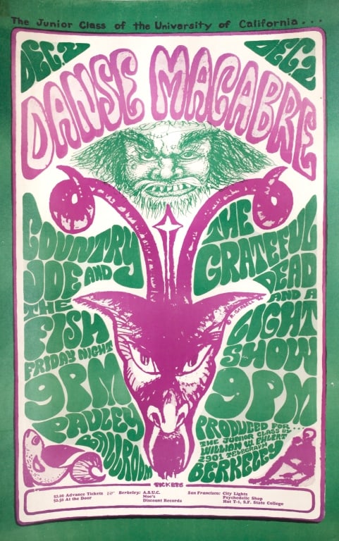 [POSTER] COUNTRY JOE / GRATEFUL DEAD AT PAULEY (1 of 4)