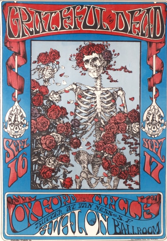 [POSTER] GRATEFUL DEAD AT AVALON, SAN FRAN. 1966. 1st ISSUE (1 of 7)