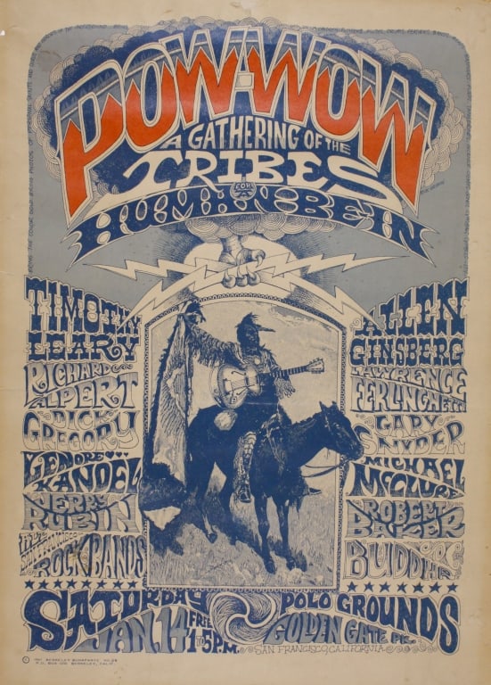 [POSTER] POW-WOW. TRIBE HUMAN BE-IN. 1967 (1 of 2)