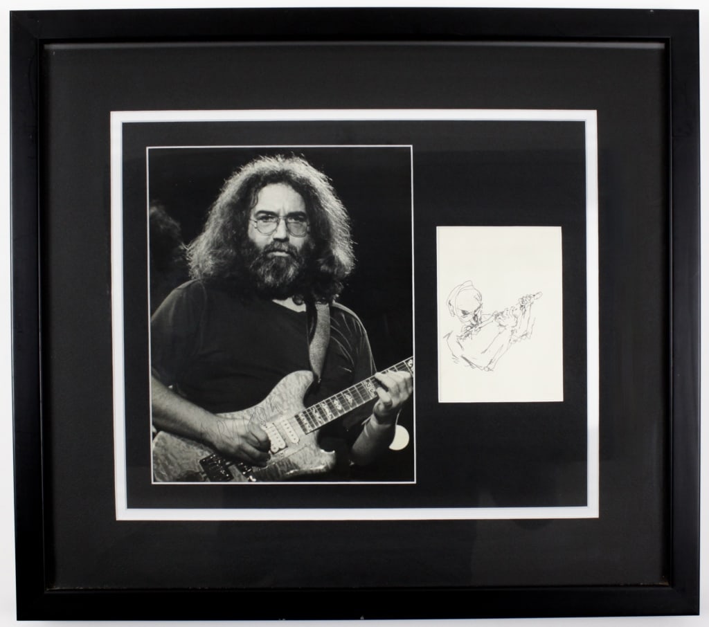 [GARCIA, JERRY] SIGNED PHOTO + ORIGINAL DRAWING (1 of 7)