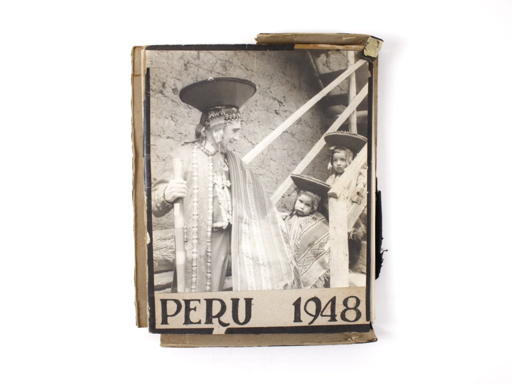 PERU EXPEDITION REPORT, 1948. ILLUS w/PHOTOS: Desloge, Joe; Hoskins, Arthur; Cutler, Hugh C. PERU 1948: REPORT OF DESLOGE PERUVIAN BOTANICAL EXPEDITION OF 1948. Loose typewritten sheets housed in folder of Spanish paper. Dated entries journaling 