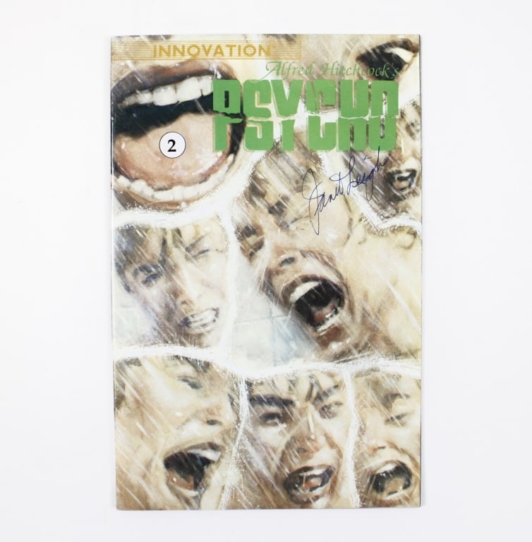 HITCHCOCK'S PSYCHO, 1.2. 1992. SIGNED JANET LEIGH (1 of 3)