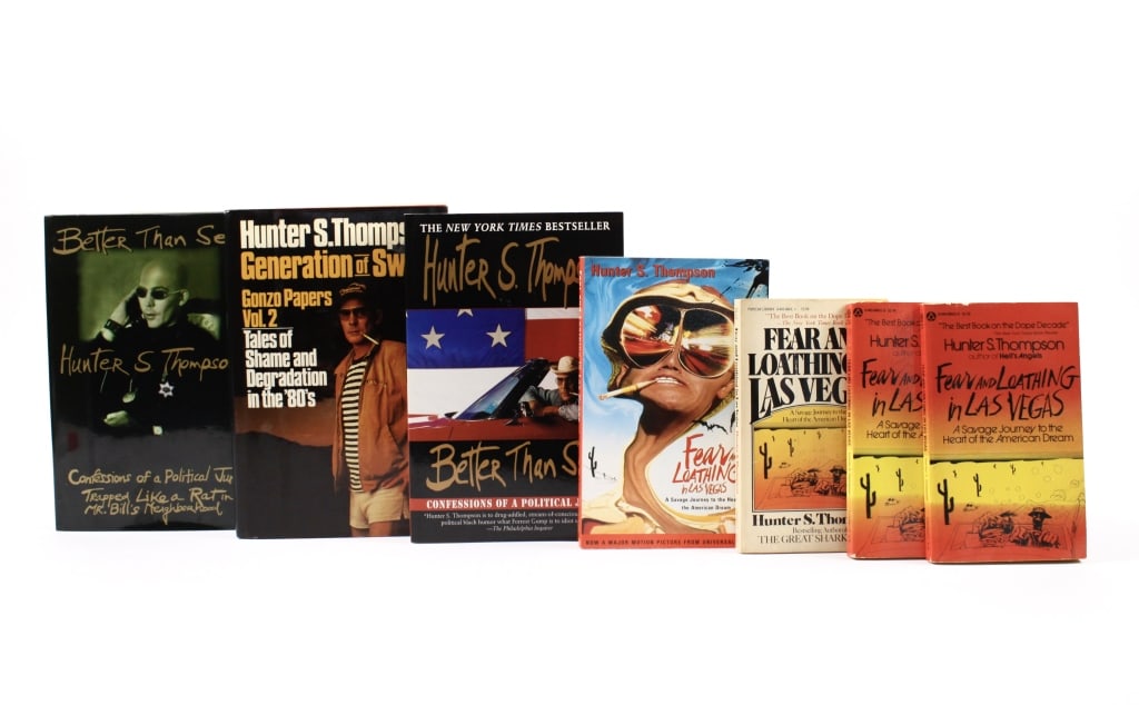 [THOMPSON, HUNTER S.] LOT OF 7 VOLS TOGETHER: THOMPSON, HUNTER S. A lot of 7 volumes sold together. Including: BETTER THAN SEX: CONFESSIONS OF A POLITICAL JUNKIE. GONZO PAPERS VOL. 4. New York: Random House, 1994. 8vo, paper and cloth boards, dus