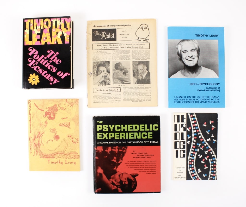 [LEARY, TIMOTHY] LOT OF 6 VOLUMES SOLD TOGETHER: LEARY, TIMOTHY. A lot of 6 volumes sold together. Including: NEUROLOGIC. TRANSMITTED BY JOANNA AND TIMOTHY. San Francisco: Level Press, 1973. 8vo, wraps. * THE POLITICS OF ECSTASY. New York: G.P. Putn