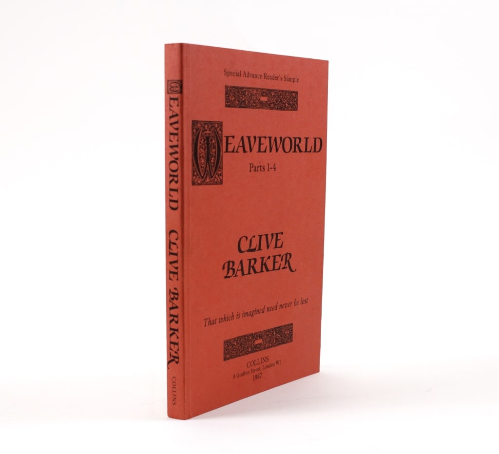 BARKER. WEAVEWORLD. 1987. INSCRIBED ADVANCE SAMPLE (1 of 3)