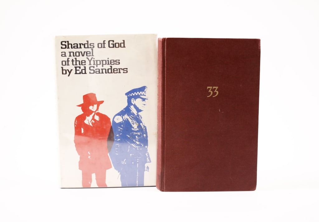 [LITERATURE] SHARDS OF GOD / TURN ME ON MAN: LITERATURE. A lot of 2 volumes sold together. Including: Sanders, Ed. SHARDS OF GOD. New York: Grove Press, 1970. 8vo, cloth boards, dust jacket, clipped, in Mylar. * Bestic, Alan. TURN ME ON MAN. Lon