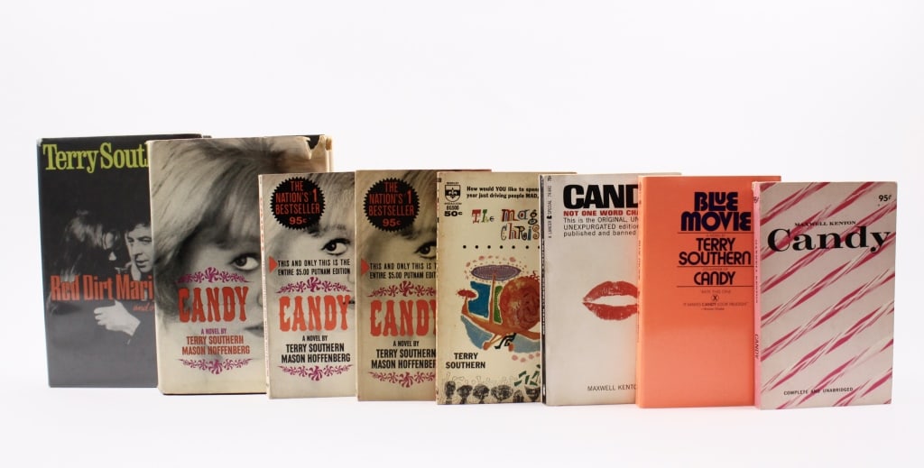 [SOUTHERN, TERRY] LOT OF 8 VOLUMES SOLD TOGETHER: SOUTHERN, TERRY. A lot of 8 volumes sold together. Including: Southern; Hoffenberg, Mason. CANDY. New York: G.P. Putnam's Sons, 1964. 1ST EDITION. 8vo, paper and cloth boards, dust jacket, unclipped. 