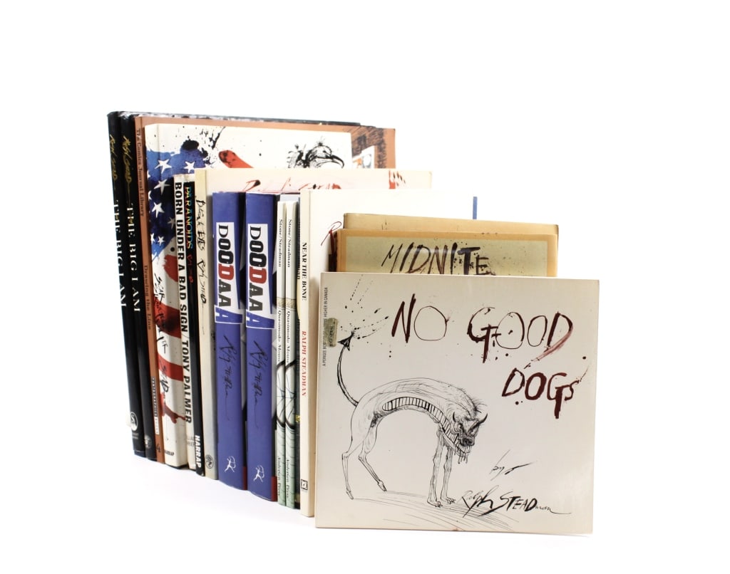 [STEADMAN, RALPH] LOT OF 18 VOLUMES SOLD TOGETHER: STEADMAN, RALPH. A lot of 18 volumes sold together. Including: Stone, Bernard. INSPECTOR MOUSE. NY: Holt, Rinehart and Winston, 1980. Quarto, paper boards, dust jacket. * (x2 copies) Stone. QUASIMODO 