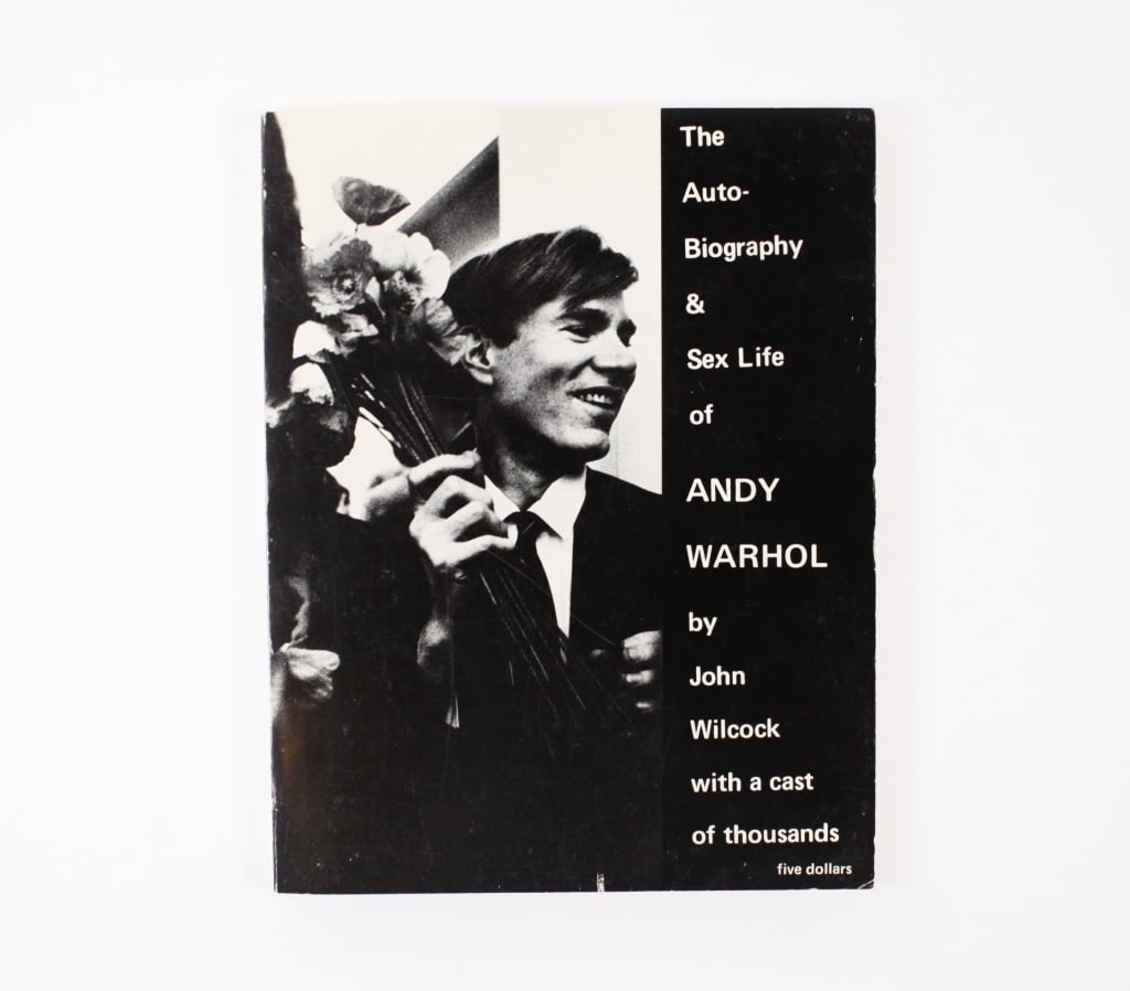 WARHOL, ANDY. AUTOBIOGRAPHY AND SEX LIFE. 1971: Wilcock, John. THE AUTOBIOGRAPHY AND SEX LIFE OF ANDY WARHOL. New York: Other Scenes, 1971. Quarto. Paper wraps, in plastic dust jacket. Generally very good condition, various imperfections. *Addition