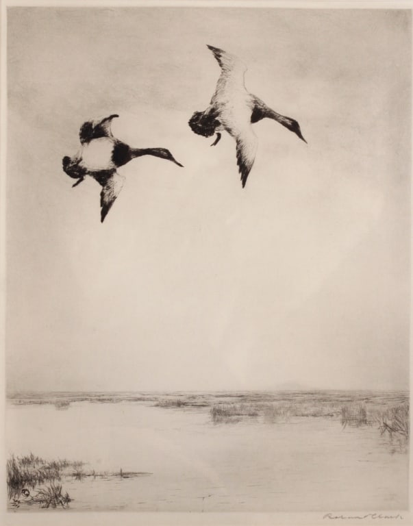 CLARK, ROLAND. SKY HIGH. 1931. ETCHING, SIGNED (1 of 5)