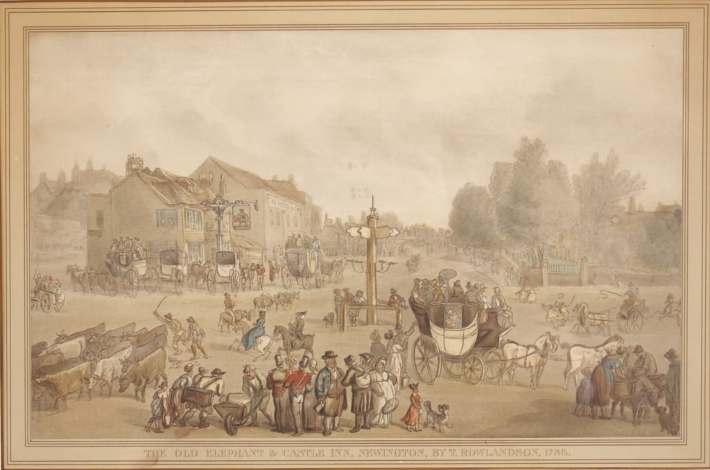 ROWLANDSON. OLD ELEPHANT & CASTLE INN. 1786 (1 of 4)
