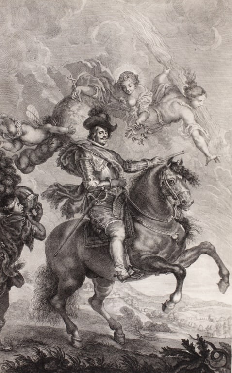 MOGALLI. PHILLIPUS QUARTUS / CAROLUS QUINTUS. 1730: Mogalli, Cosmus [Cosimo]; Velasco, Diego; van Dyck, Ant. PHILLIPUS QUARTUS / CAROLUS QUINTUS. Circa 1730. A lot of 2 prints sold together. Prints: 22.5" x 14". Generally very good condition, various i