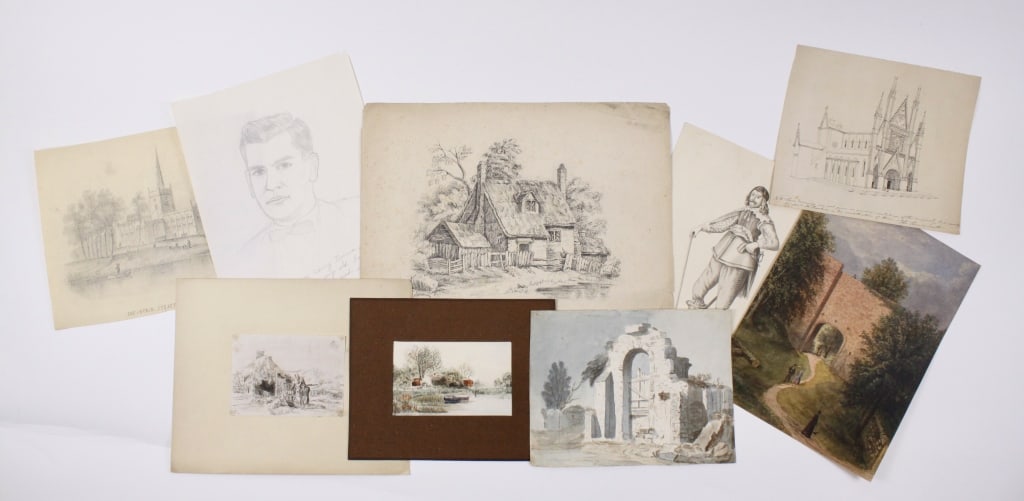 [ORIGINAL ARTWORK] LOT OF 9 PIECES SOLD TOGETHER (1 of 10)