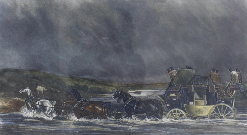 FORES' COACHING INCIDENTS. FLOODED. 1845 (1 of 3)