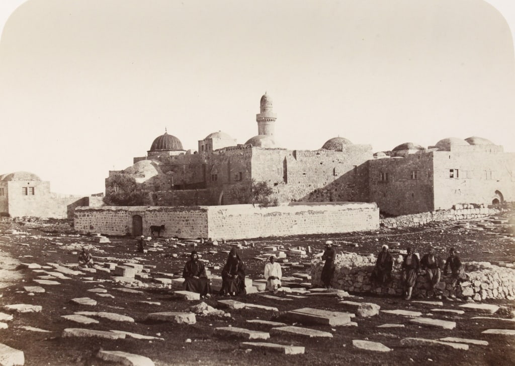 McDONALD, JAMES. TOMB OF DAVID. 1868: McDonald, James, sergt. of the Royal Engineers. TOMB OF DAVID. Albumen print mounted to sheet, matted. Circa 1868. Print: 6.75" x 9". Generally very good condition, various imperfections. *Additional 