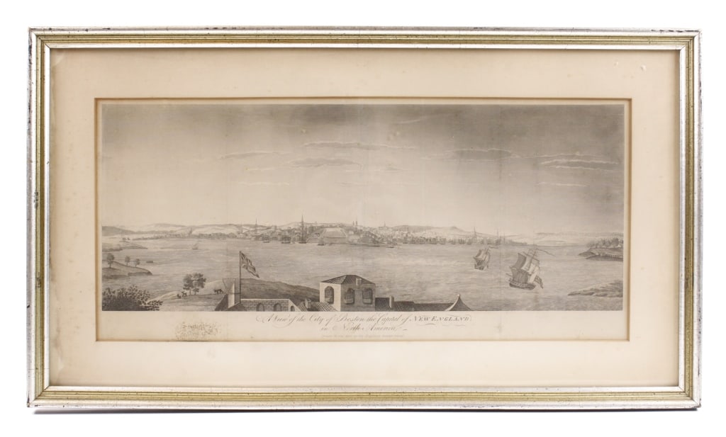 CANOT; POWNAL. VIEW OF THE CITY OF BOSTON (1757) (1 of 3)