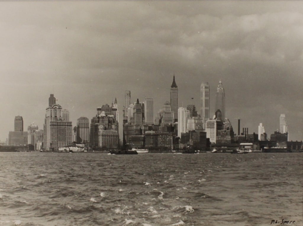 [SPERR, PERCY L.] NEW YORK CITY. LOT OF 5 PHOTOS: SPERR, Percy Loomis (1890-1964). NEW YORK CITY. A lot of 5 silver prints sold together. Two captioned at bottom margin, one dated 1929, all but one signed lower right. All mounted with plastic corners