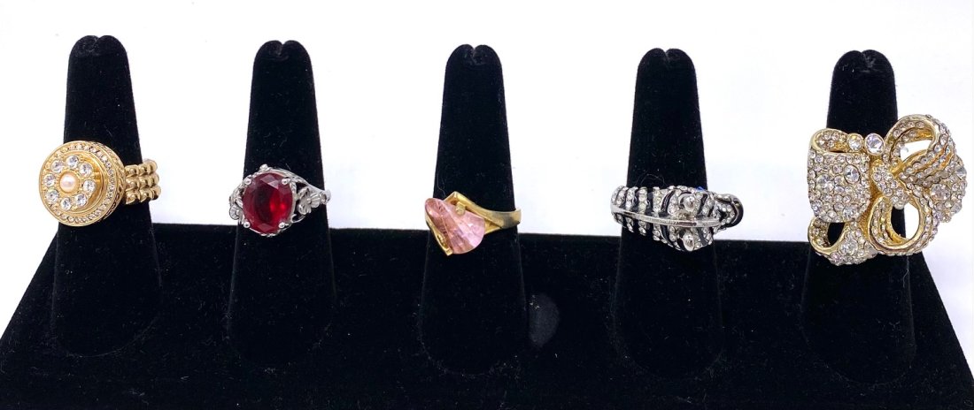 A Lot of Large Costume Rings Various Sizes & Various Styles (1 of 5)