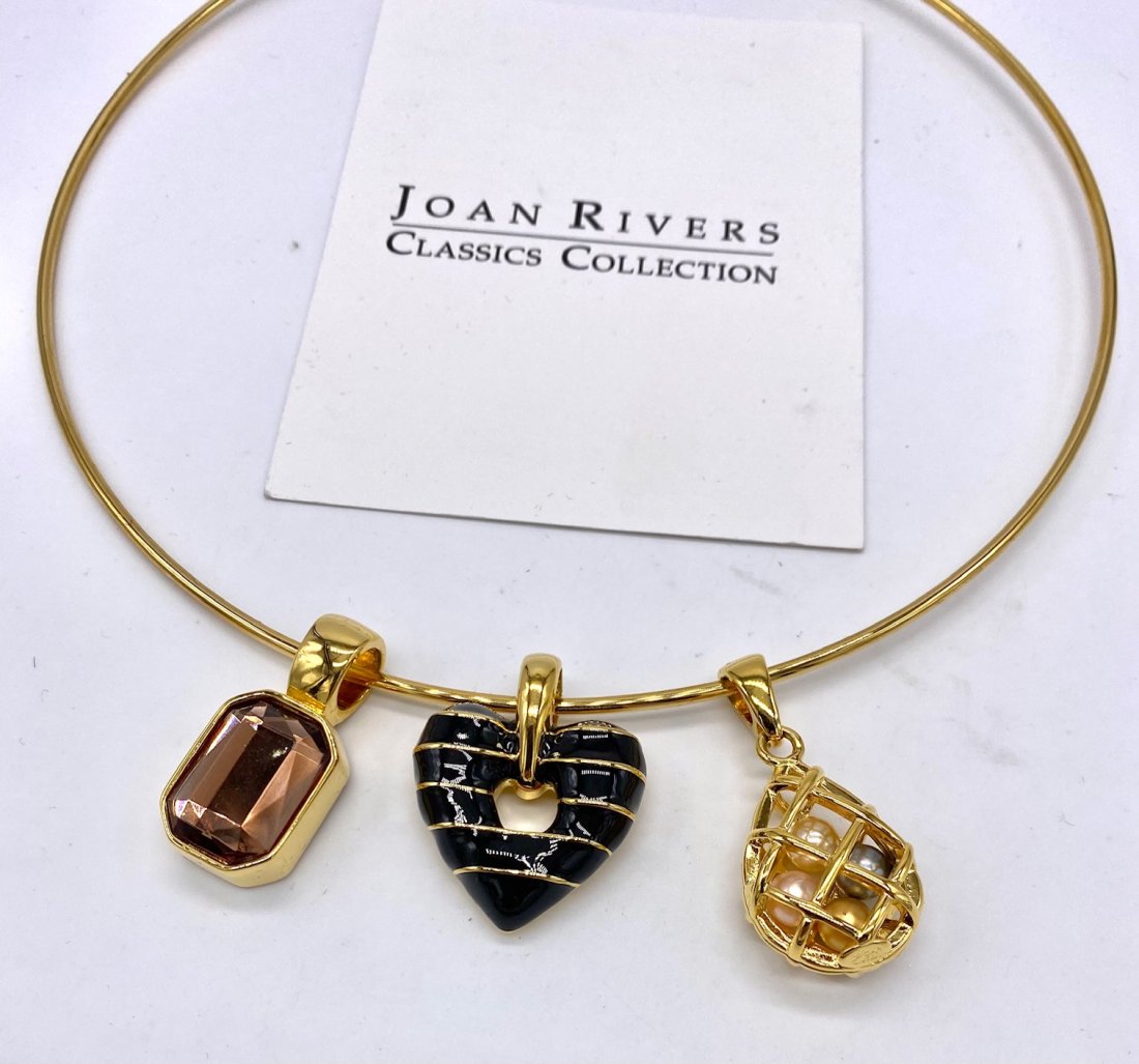 Joan Rivers Omega Style Necklace with Charms (1 of 3)